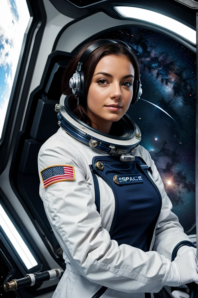 Female space scientist