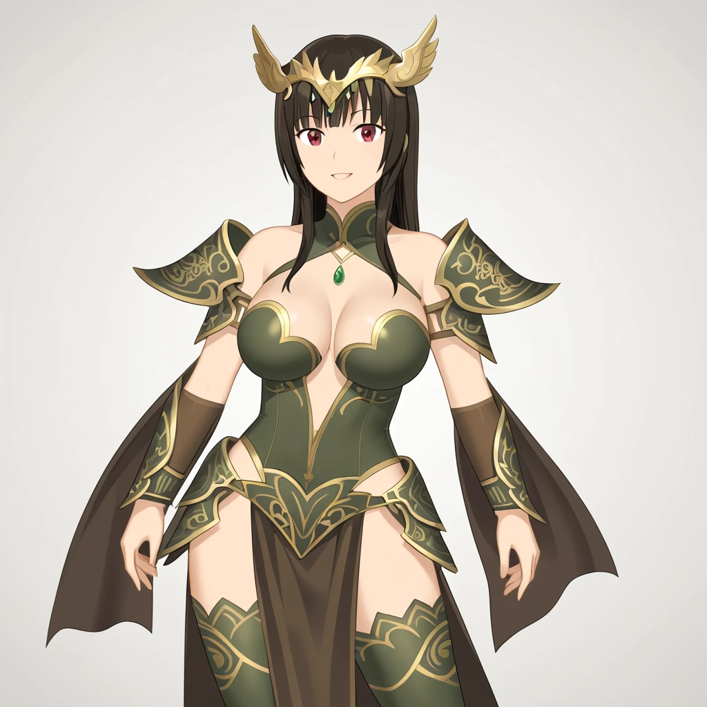 fantasy woman in folk outfit, vector graphics, strong contours