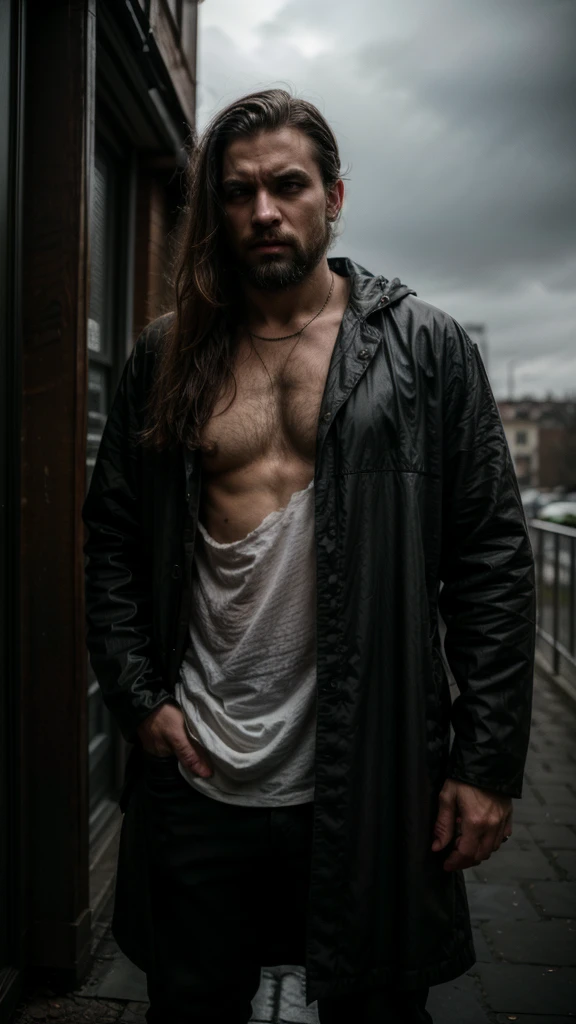 A monstrous guy, bearded, disheveled hair, dressed in rags, looking at the world with non-nefarious eyes, is someone who wants revenge and revenge. The surrounding area, which is the background of the scene, is gloomy, rainy, illuminated by a mysterious light, cold and gloomy.
ikona Zweryfikowane przez społeczność