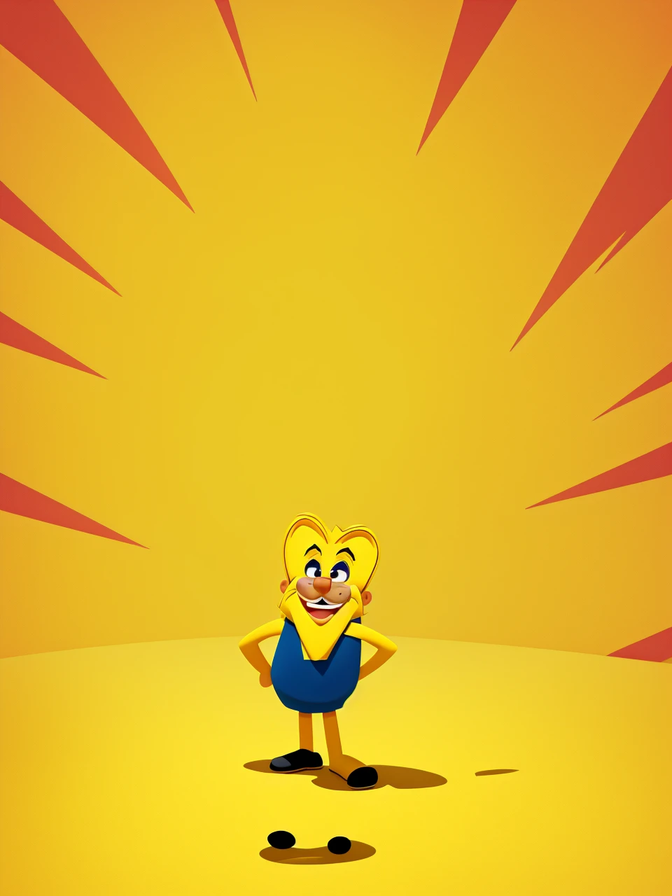 Cartoon type back ground yello cloure