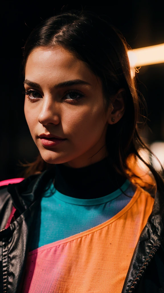 fashion portrait color photography, Women, neon lights