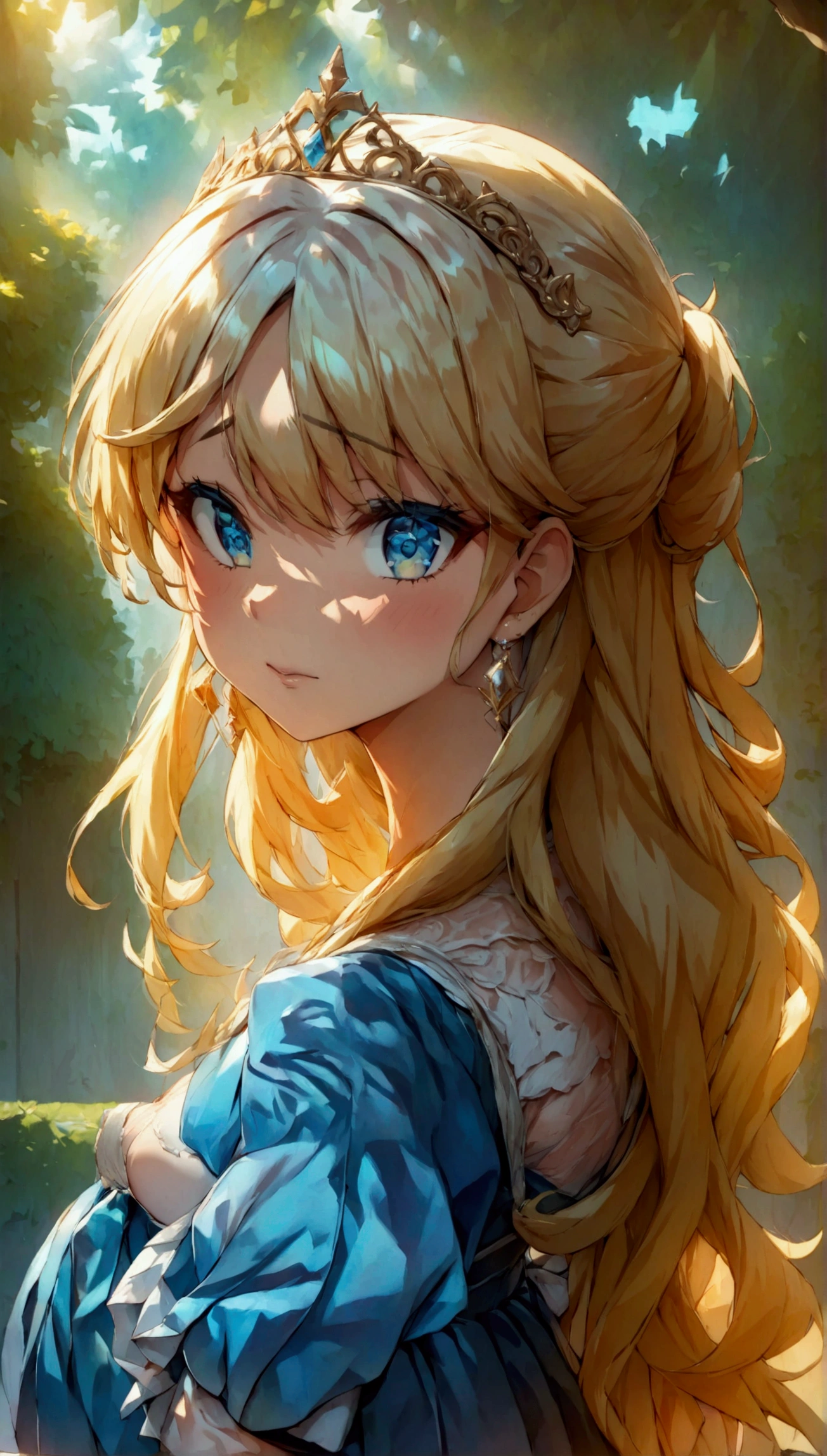 anime. 1 Girl. Cute girl. Princess. Disabled person. Blonde. Long hair. Wavy hair. Blue eyes. Beautiful eyes. Beautiful eyes. Expressive eyes. Ideal face. beautiful nose. 16 years. Medium breasts. Beautiful breasts. Urinary incontinence. Wants to pee. I need to pee. A strong, desperate urge to pee. Hands on crotch. He squeezes his crotch tightly. Rubs the crotch. She peed herself. Urine
flows down your thighs. Ideal anatomical body. Beautiful long legs. Diadem. Neat earrings. Pearl necklace. Luxurious white dress. Victorian style dress. White gloves. Heeled shoes. Wheelchair. Sits in a wheelchair. Full height.
The Royal Castle. Royal Garden. Beautiful character design. Shiny skin. Full body. NSFW. Official art. Extremely detailed CG Unity 8k wallpaper. Ideal lighting. Ultra high resolution 4K. Super detailed 8K resolution. A high resolution. Masterpiece. Best quality.
