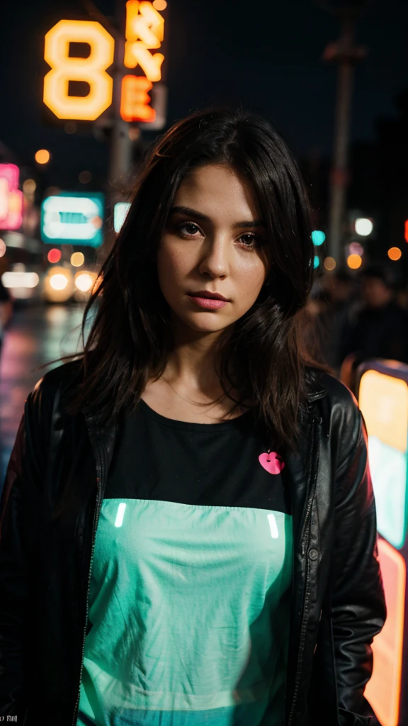 fashion portrait color photography, Women, neon lights