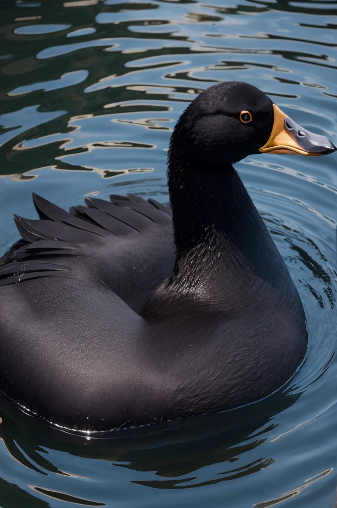 A dead big black duck