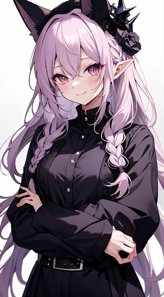 ((tmasterpiece:1.4,Best quality))+,(hyper-detailing)+,(Blindfold)+,(pointy ears:1.5), (cute girls),15year old,(Cover your eyes with a black cloth:1.15),(Long pale pink hair,long braid,Bushy hair:1.5),(wariza:1.2),pale-skinned,seduct smile,black crystal block,God of darkness'Fe,Red crystal on forehead,Dragon tail,black crown,White Bone Throne,Dead tree,With his eyes closed (She was wearing a shabby pink dress,grey dress,bone pattern,:1.5),(black Bracelet:1.4)The sleeves are extra-long,black spiked headdress,dense teeth,white colossus,Dream bubbles,black fingernails,red apple,Sitting on an old wooden chair,metal chains,Black silk gloves,old (Demon Maiden:1.1), (dawn light:1.2), (Thick black and white:1.16),(depth of fields:1.4),Complicated details,color mixing,Detailed route,Excellent,super detailing,The content is very detailed,(hight contrast:1.11),wind,Amazing cleavage,beautidful eyes,messy hair,(best illuminate,Extremely Delicately Beautiful), ((movie light lighting)), (seen from the side:1.3),8K,tmasterpiece,Best quality,cinematic Film still from,1 plump girl,(Close-up cleavage:1.1),bright,Interesting,gentlesoftlighting,(bauhaus,shape,line engineering,Abstract:1.1)offcial art, Unity 8k Wallpaper, ultra - detailed, Beautiful and beautiful, tmasterpiece, Best quality, (dynamic angle:1.4),Perfect NwsjMajic,(tmasterpiece,top-quality,Best quality,offcial art,Beauty and aesthetics:1.2),The content is very detailed,rich colourful,highest details,