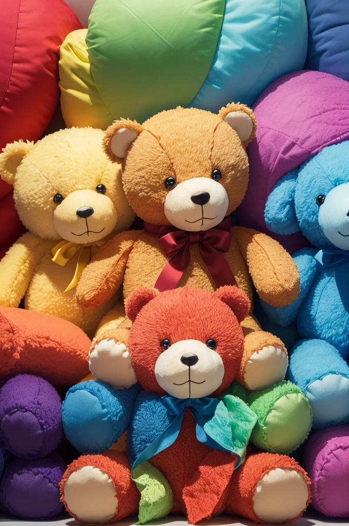((best qualityer)),((300x120cm)),((fot)) 200 colorful teddy bears