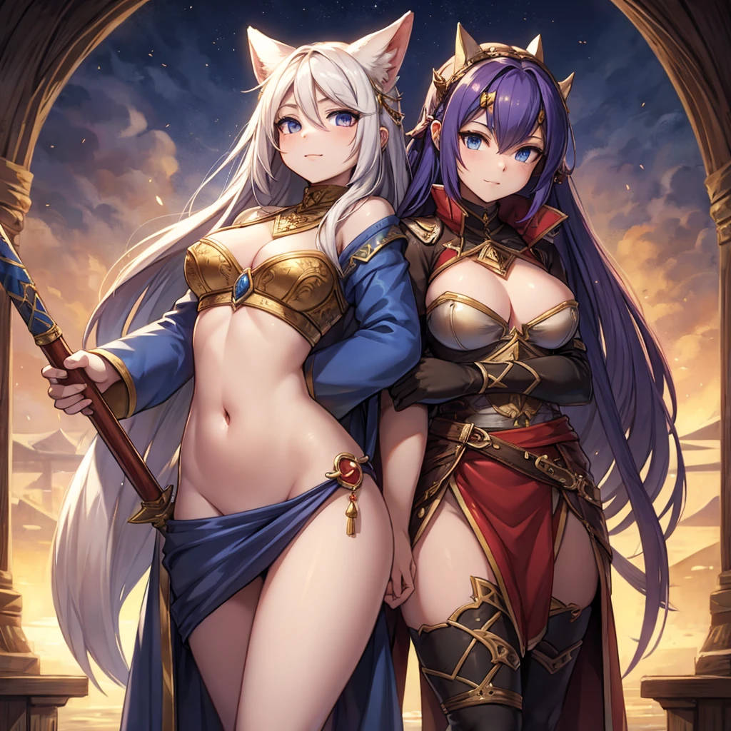 Beautiful character, masterpiece, Attention to the details, FantasyStyle, fully body, model to be used in tcg game, hold medieval weapon, medieval races, fantasy world races