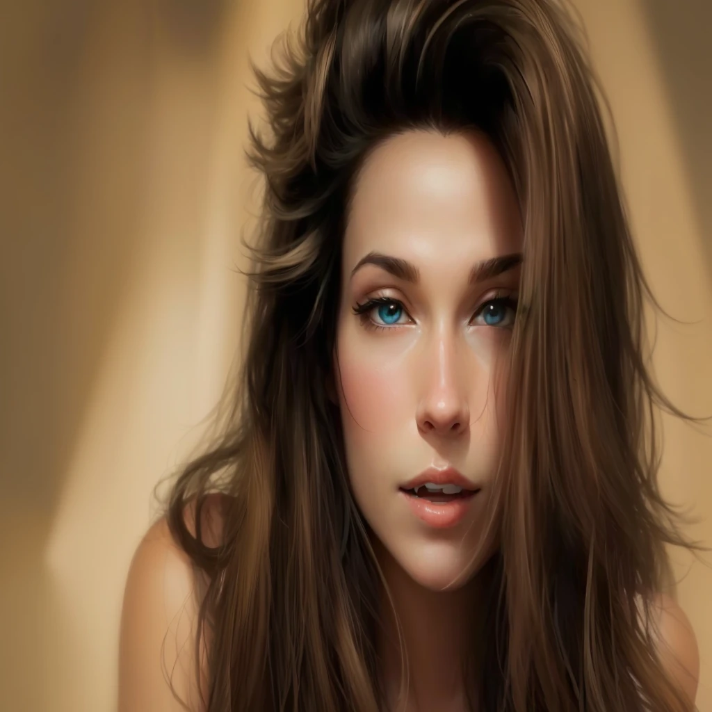 un gros plan d&#39;une femme aux cheveux longs et une robe rose, angelina jolie portrait, portrait d&#39;Angelina Jolie, portrait d&#39;Angelina Jolie, very beautiful Angéline Jolie, Angéline Jolie, peinture numérique sensuelle, Beau visage réaliste, peinture à l&#39;huile d&#39;art numérique, visage beau et réaliste, #1 peinture numérique de tous les temps, # 1 peinture numérique de tous les temps
