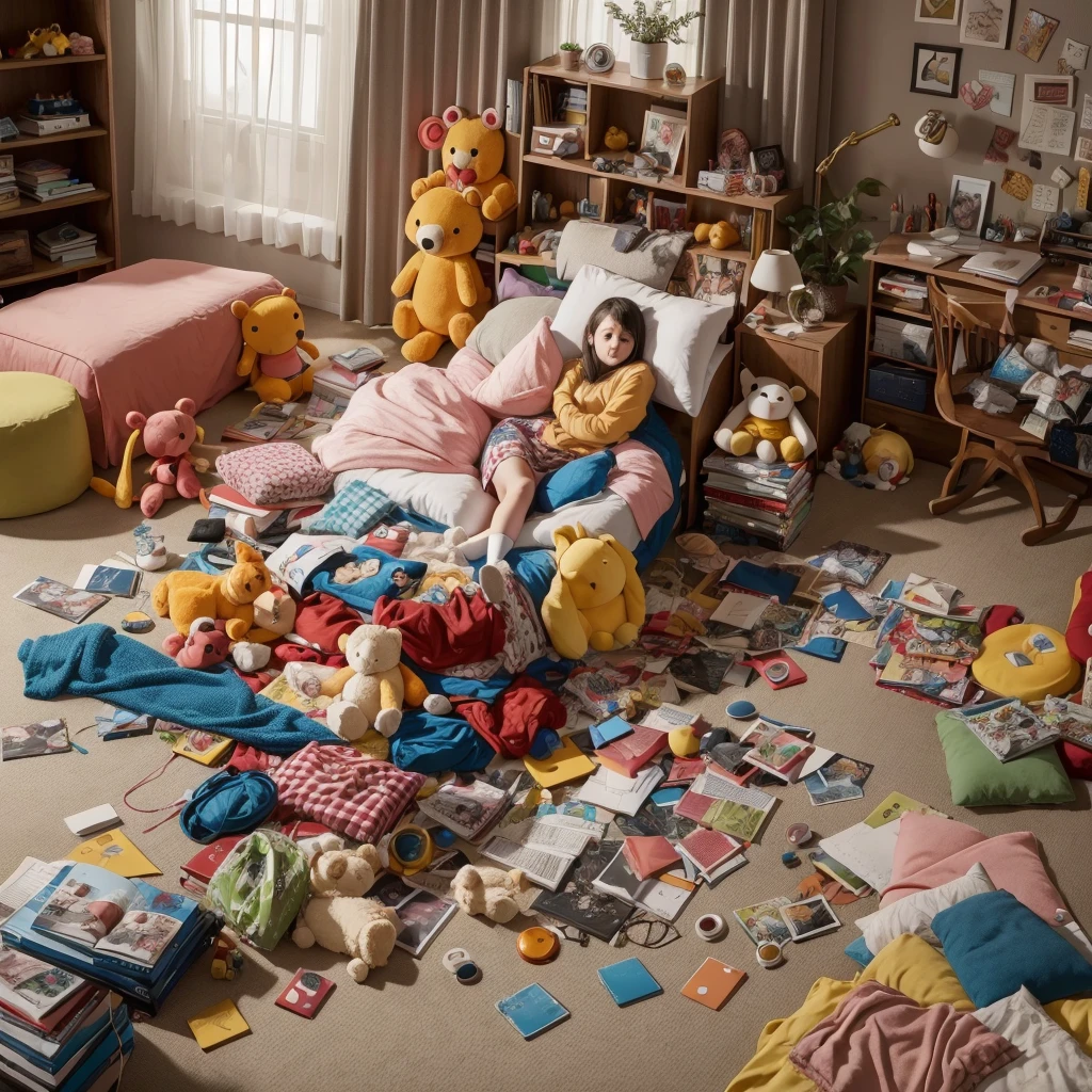 ((best qualityer)), ((fot)) lots of stuffed animals and characters