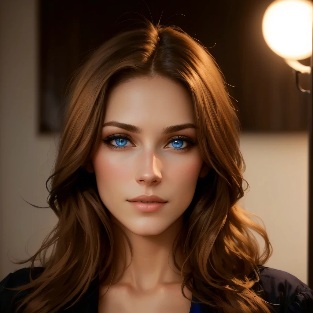 femme arafée aux longs cheveux bruns et aux yeux bleus posant pour une photo, portrait d'a beautiful model, attractive brown hair woman, beautiful female model, girl with brown hair, portrait doux 8 k, photo d'a pretty woman, beautiful model girl, cheveux bruns et grands yeux, perfect face model, Captivating woman, Pretty young woman, nice young woman