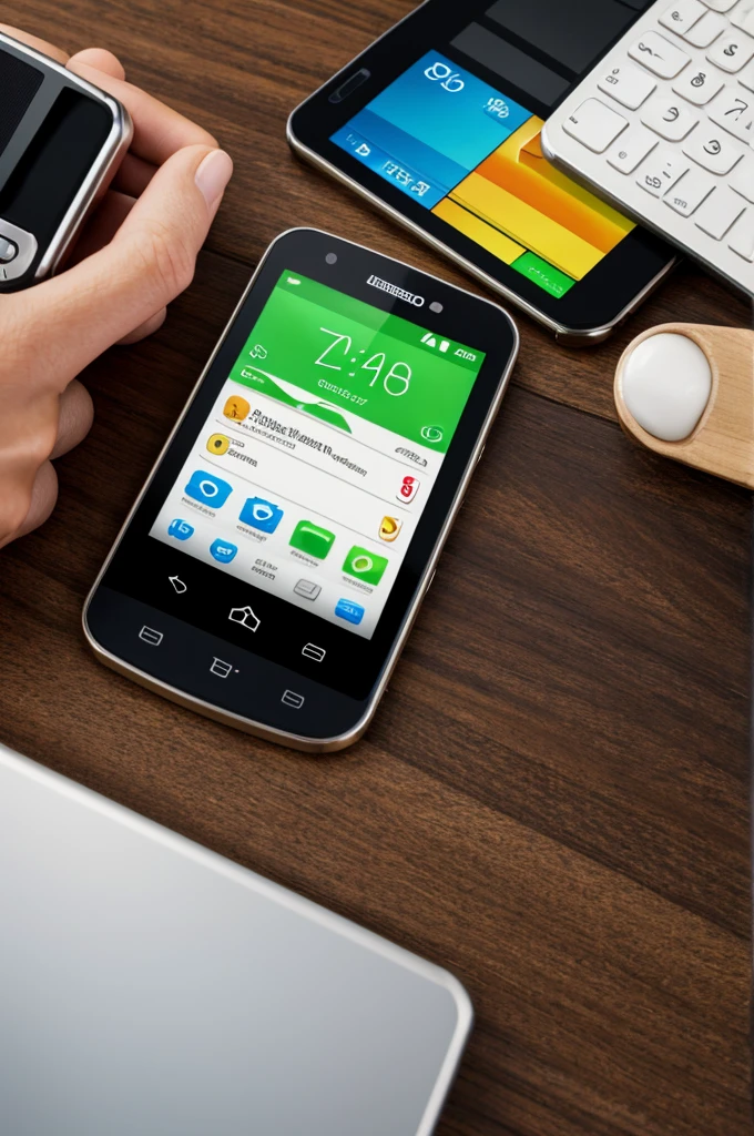 Cell phone with a Lugo that says innovatech