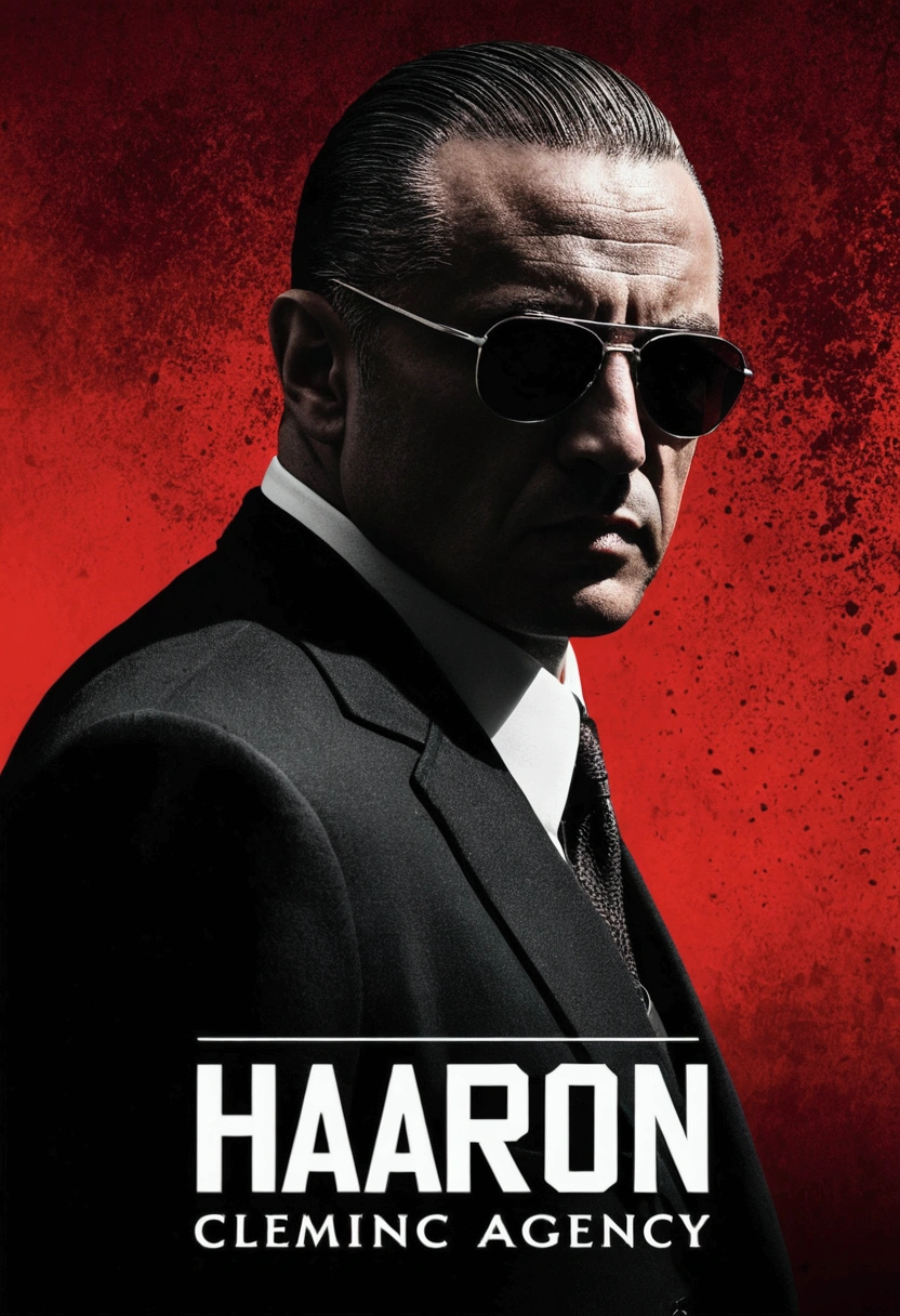 book cover , black and red background , grimdark , mafia , crime agency , book name harson