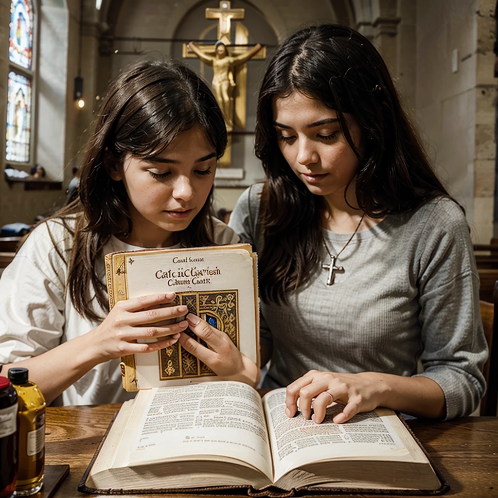 Create an image of the CATECHISM book of the Catholic church 
