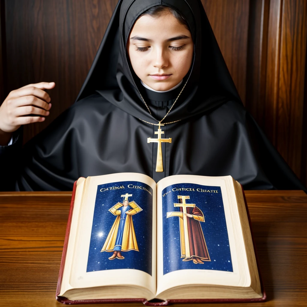 Create an image of the CATECHISM book of the Catholic church