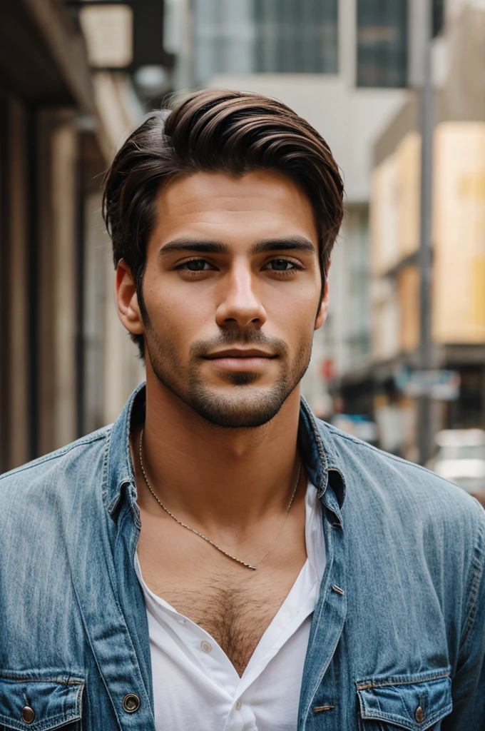 Create a image of a good looking guy that doesn't belong to this world