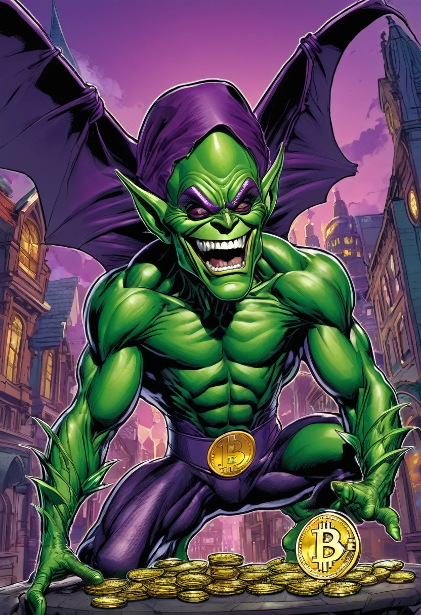 Green goblin has bitcoin