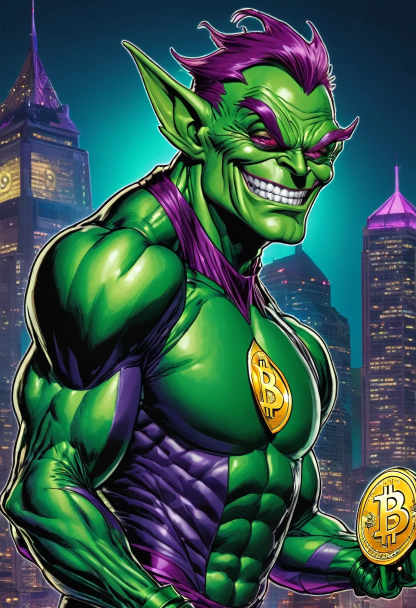 Green goblin has bitcoin