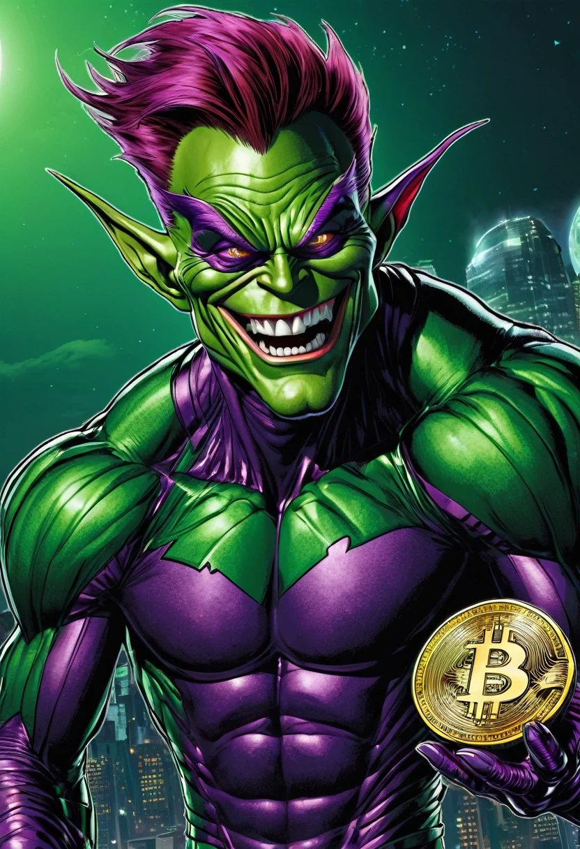Green goblin has bitcoin