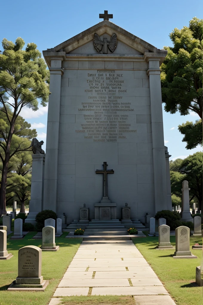 Memorial cemetery tomb 