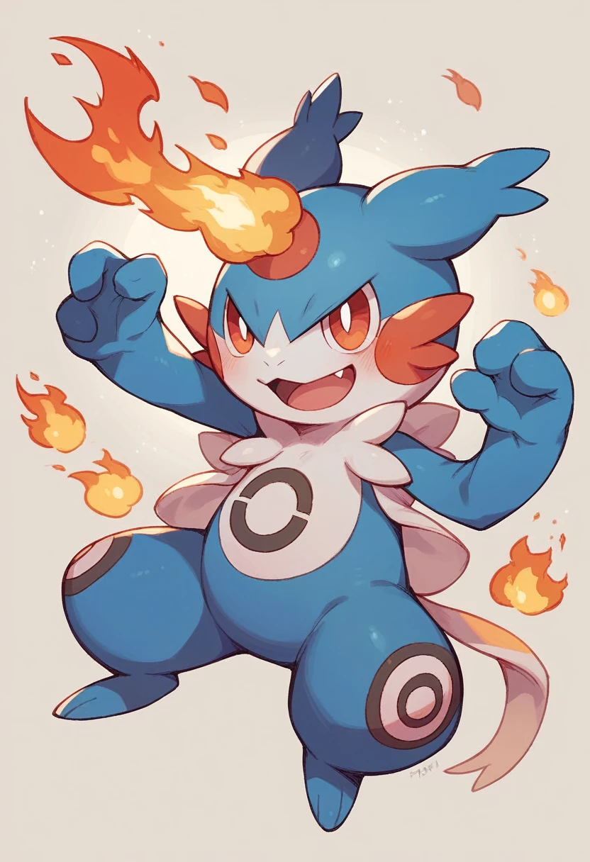 score_9, score_8_up, score_7_up, Pokemon, fire and water type, fakemon, pokemon style.
