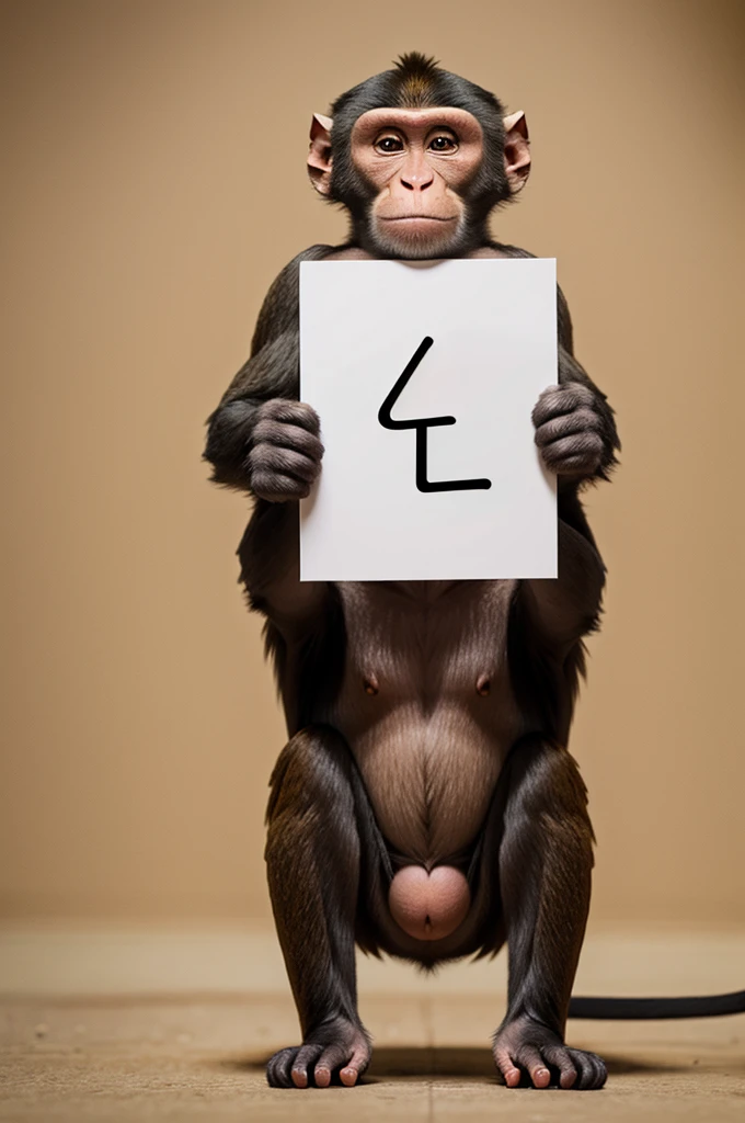 Animated monkey grabbing the letter L