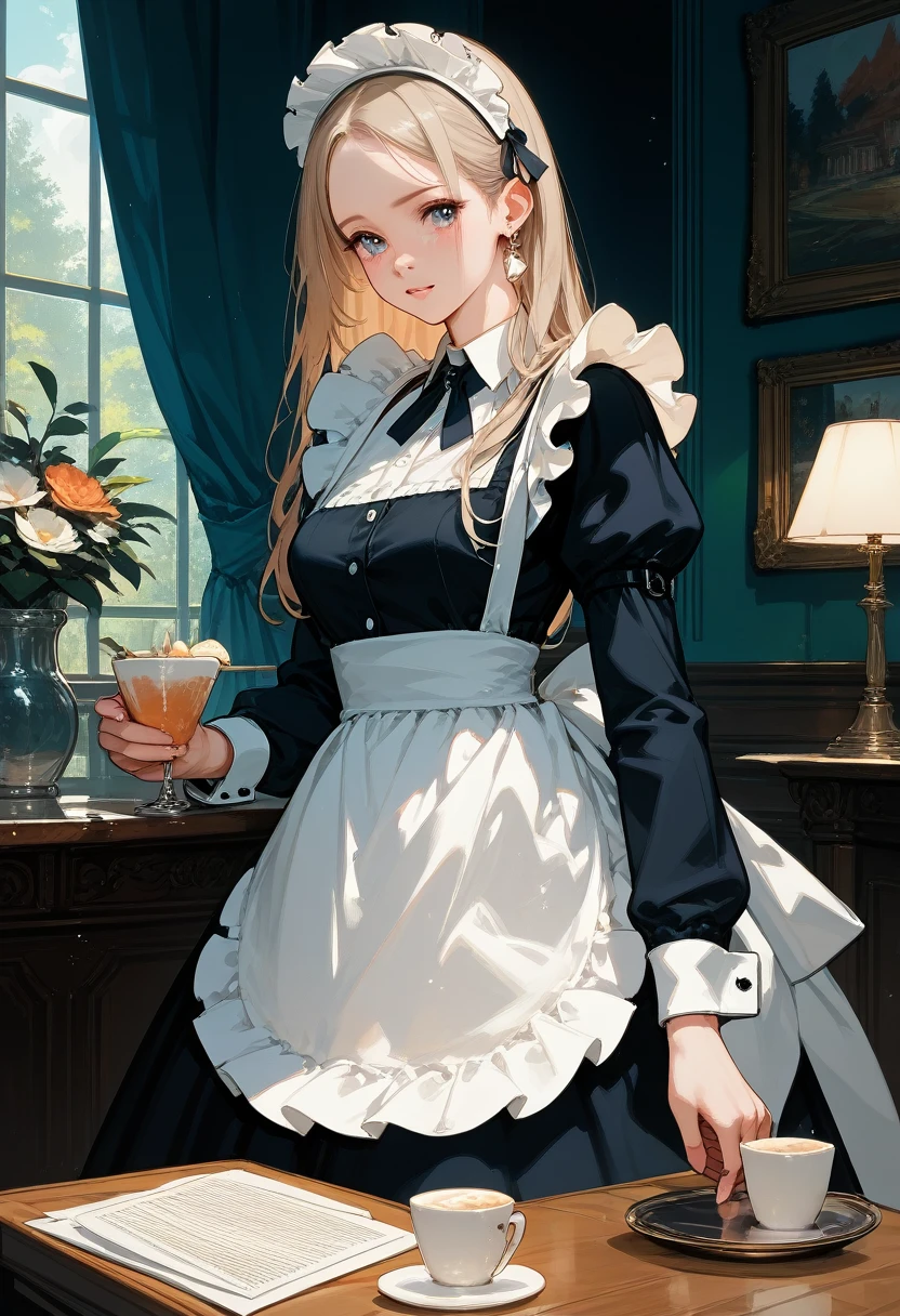 highest quallity, highest quallity, high quality illustrations, work of art, ultra-high resolution, detailed back ground, Maid's cafe, absurdrez, Perfect Anatomia, Performace, good lighting, Shadows in films(kimono, Furry Personification), rubber suit, rubber suit, latex, neon, neonライト, neonカラー, rubber maid outfit, cinta, nsfw rubber mask