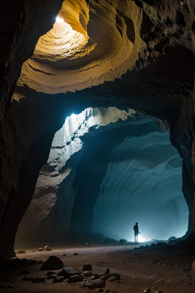 Stay one night in cave in heavy strom