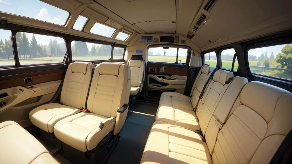 The interior of the car 