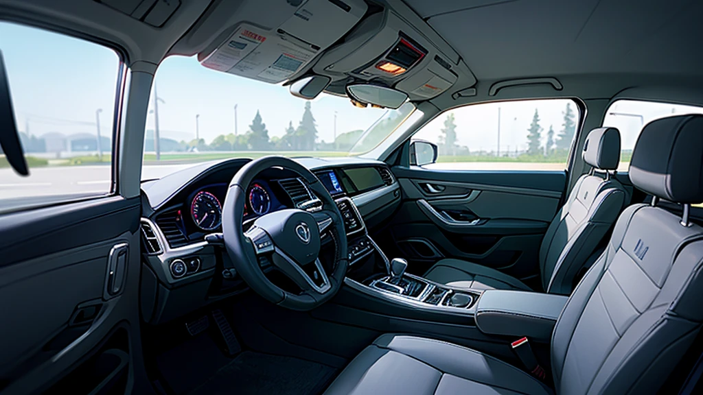 The interior of the car