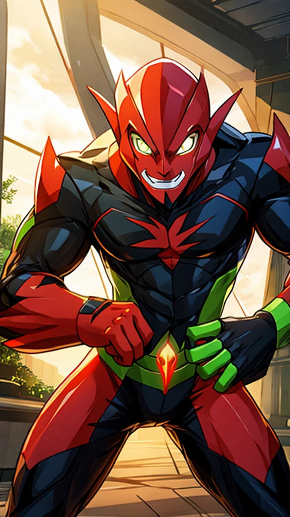 Four red alien arms ben 10
