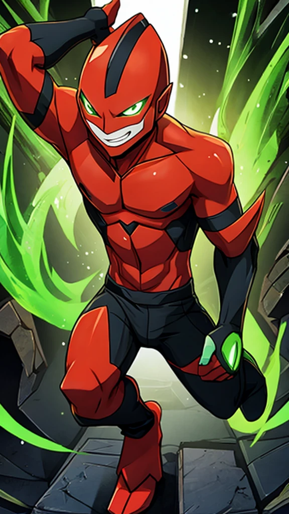 Four red alien arms ben 10