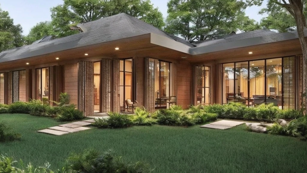 beautiful house on a forest path, cottage, Brick house, house in the florest, Lush Environment, cabine, peaceful masonry mansion, outer, tranquil atmosphere, graffiti