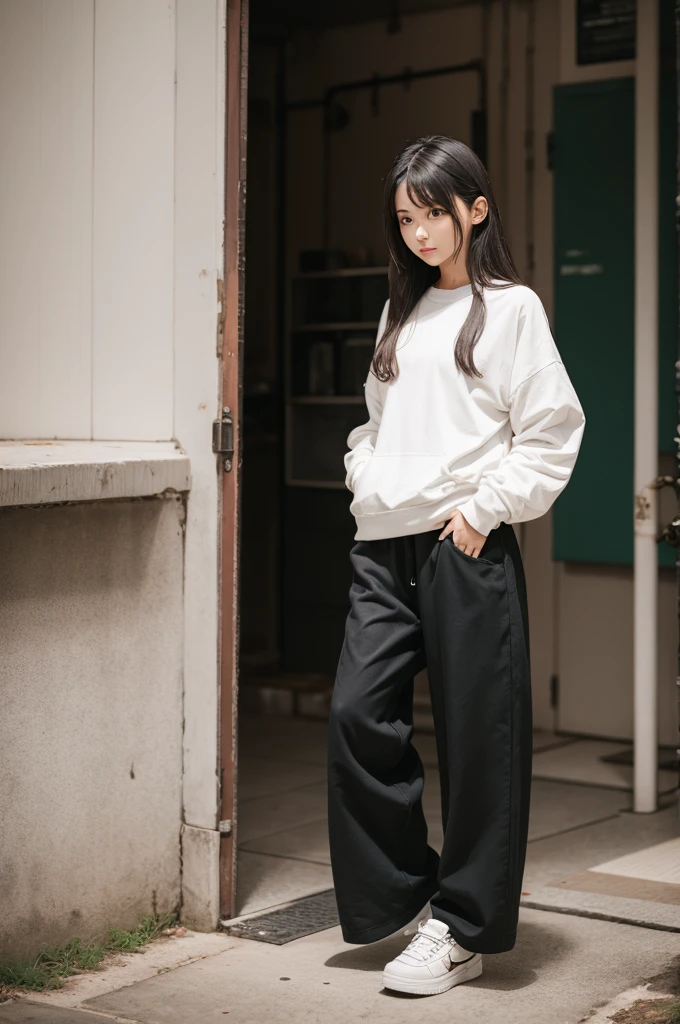 girl in baggy pants
