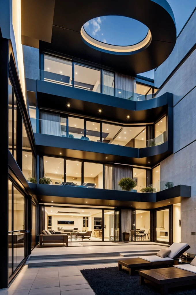 Create a futuristic luxury home