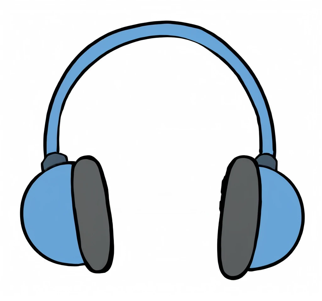 um earphone branco com uma faixa preta e uma orelha preta, earbuds, anime ears, earbuds on, with earbuds, earphone, com earbuds, floating fone de ears, earbuds dj rave, wearing earbuds, ears are listening, ears, earbuds, simple cartoon style, usando earphone moderno, earbuds on head, listening to music, round ears, cables out of the ears, with a black background but not a black, um preto black peal