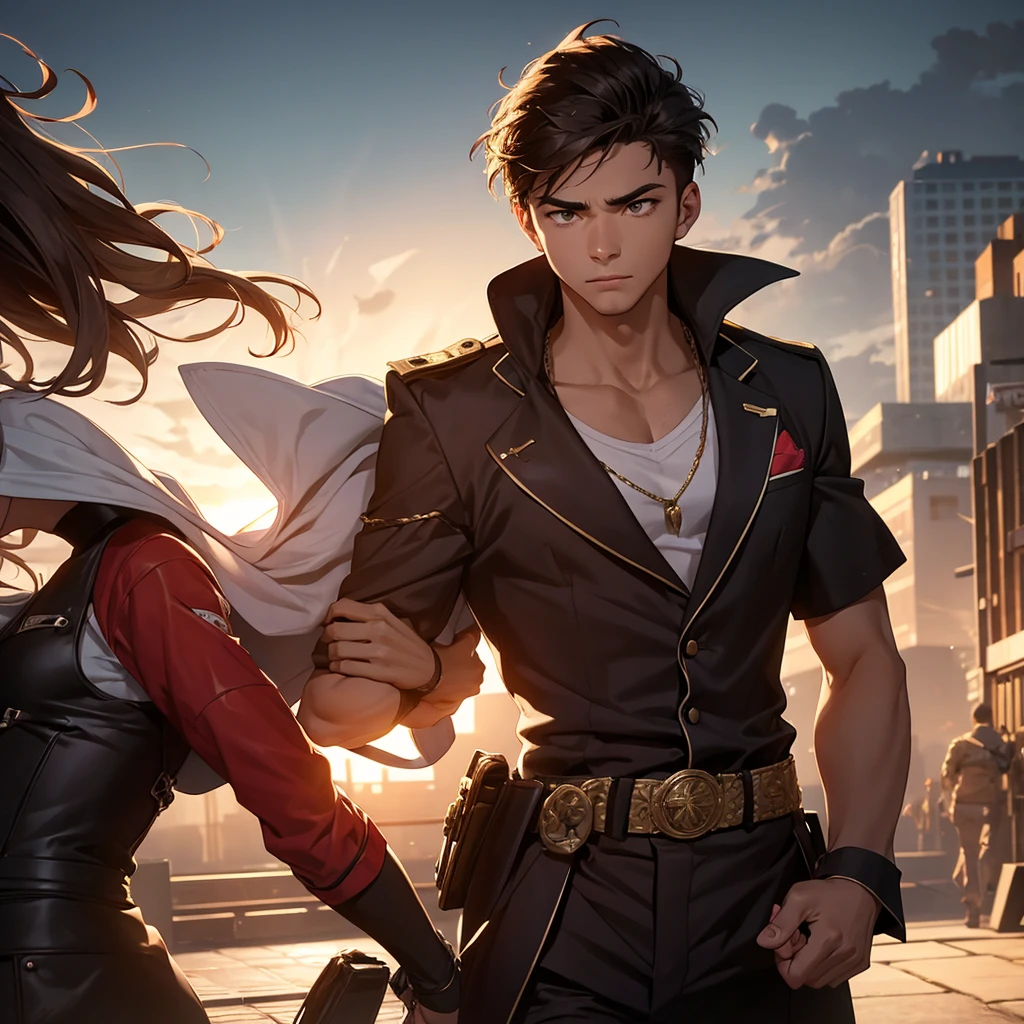 Young man fighting young woman