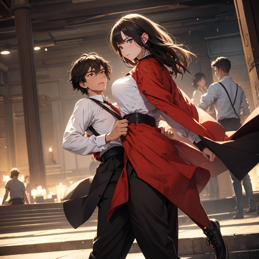 Young man fighting young woman