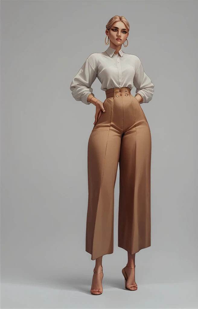 culona, Big legs, small waist, head on, leggins transparentes