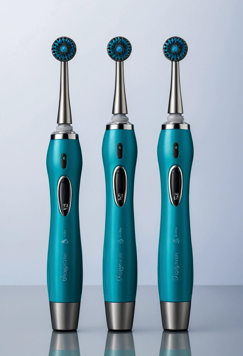 three attractive promotional images of dental pneumatic scaler