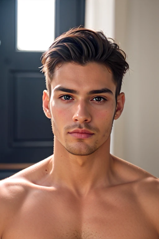 I want to a men and he is fully motivated and masculer handsome and purity face, instagram logo masterpiece, 8k, ultra realistic