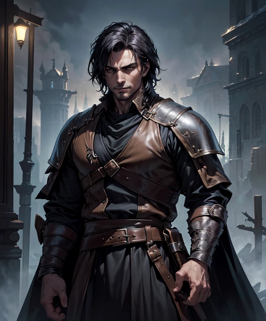 (((Single character image.))) (((1boy))) (((Dressed in medieval fantasy attire.))) (((Generate a darkly handsome male character for a fantasy setting.))) (((Appears to be 20 years old with youthful looks.))) (((Dark and sinister background at night.))) (((Strong baramanga elements.))) (((Alpha male))) (((Solo character image.))) (((Generate a single character image.))) (((Extremely sexually attractive.))) Dark fantasy art, (((Dark, night time background.))) (((Strong elements of dark medieval fantasy.))) (((Sexy and handsome male.))) (((This is an urban explorer in a dark fantasy realm.))) Night background. Dark. Eerie. Dark fantasy art highly detailed, volumetric light, artstation, strong erotic overtones, dressed in a puffy shirt and pirate vest flirty, best quality:1.0,hyperealistic:1.0,photorealistic:1.0,madly detailed CG unity 8k wallpaper:1.0,masterpiece:1.3,madly detailed photo:1.2, hyper-realistic lifelike texture:1.4, picture-perfect:1.0,8k, HQ,best quality:1.0,