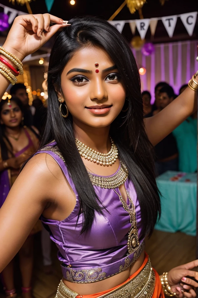 how to create a party photo indian girl