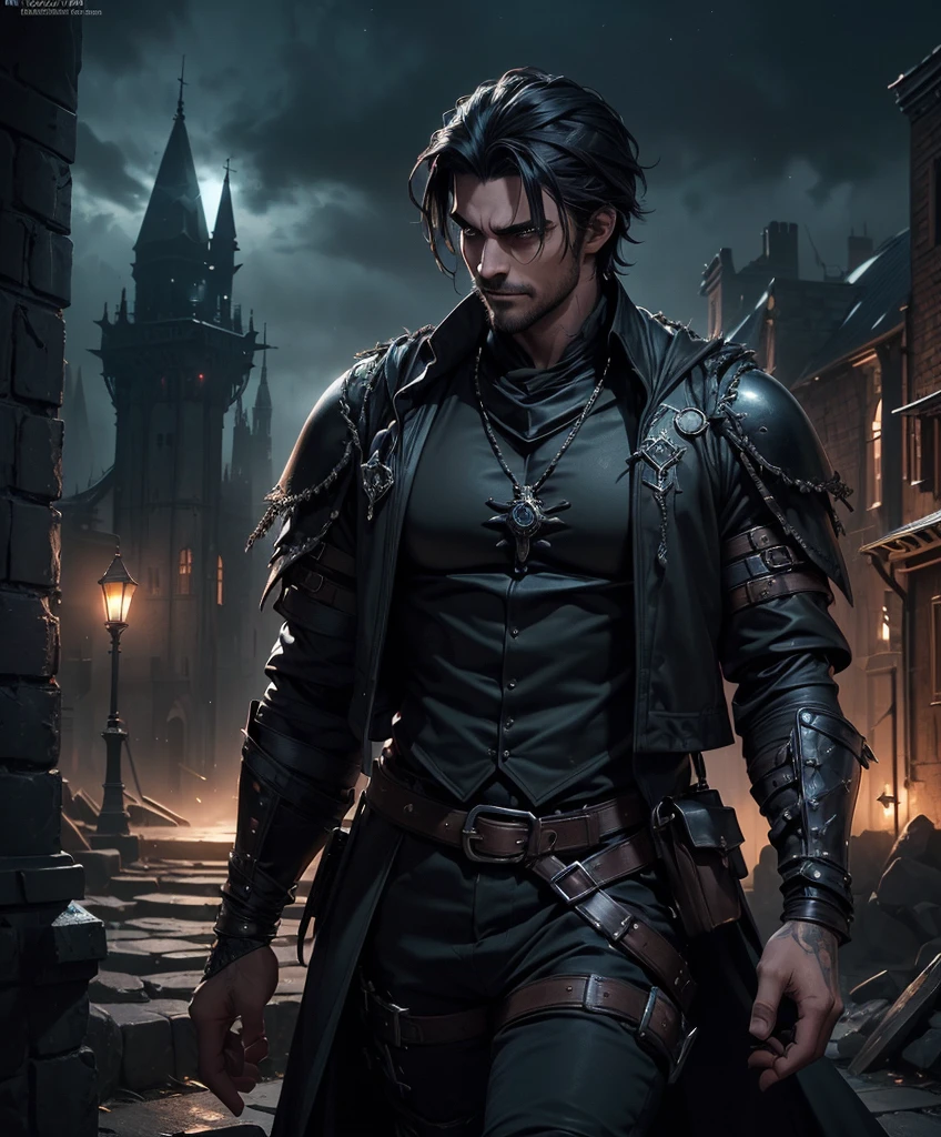 (((Single character image.))) (((1boy))) (((Dressed in medieval fantasy attire.))) (((Generate a darkly handsome male character for a fantasy setting.))) (((Appears to be 20 years old with youthful looks.))) (((Dark and sinister background at night.))) (((Strong baramanga elements.))) (((Alpha male))) (((Solo character image.))) (((Generate a single character image.))) (((Extremely sexually attractive.))) Dark fantasy art, (((Dark, night time background.))) (((Strong elements of dark medieval fantasy.))) (((Sexy and handsome male.))) (((This is an urban explorer in a dark fantasy realm.))) Night background. Dark. Eerie. Dark fantasy art highly detailed, volumetric light, artstation, strong erotic overtones, dressed in a puffy shirt and pirate vest flirty, best quality:1.0,hyperealistic:1.0,photorealistic:1.0,madly detailed CG unity 8k wallpaper:1.0,masterpiece:1.3,madly detailed photo:1.2, hyper-realistic lifelike texture:1.4, picture-perfect:1.0,8k, HQ,best quality:1.0,