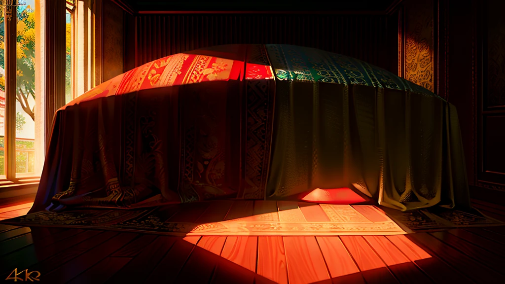 a muscular male anthro wolf with red fur and gold markings, and red eyes,seductive look, laying on a bed, (best quality,4k,8k,highres,masterpiece:1.2),ultra-detailed,(realistic,photorealistic,photo-realistic:1.37),detailed facial features,extremely detailed eyes and face,detailed muscular body,red hair,anthro,frontage,naked