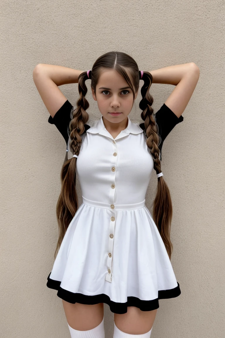  Fine art foto sexy of a young15 yo girl hair in pigtails, Big looks ...