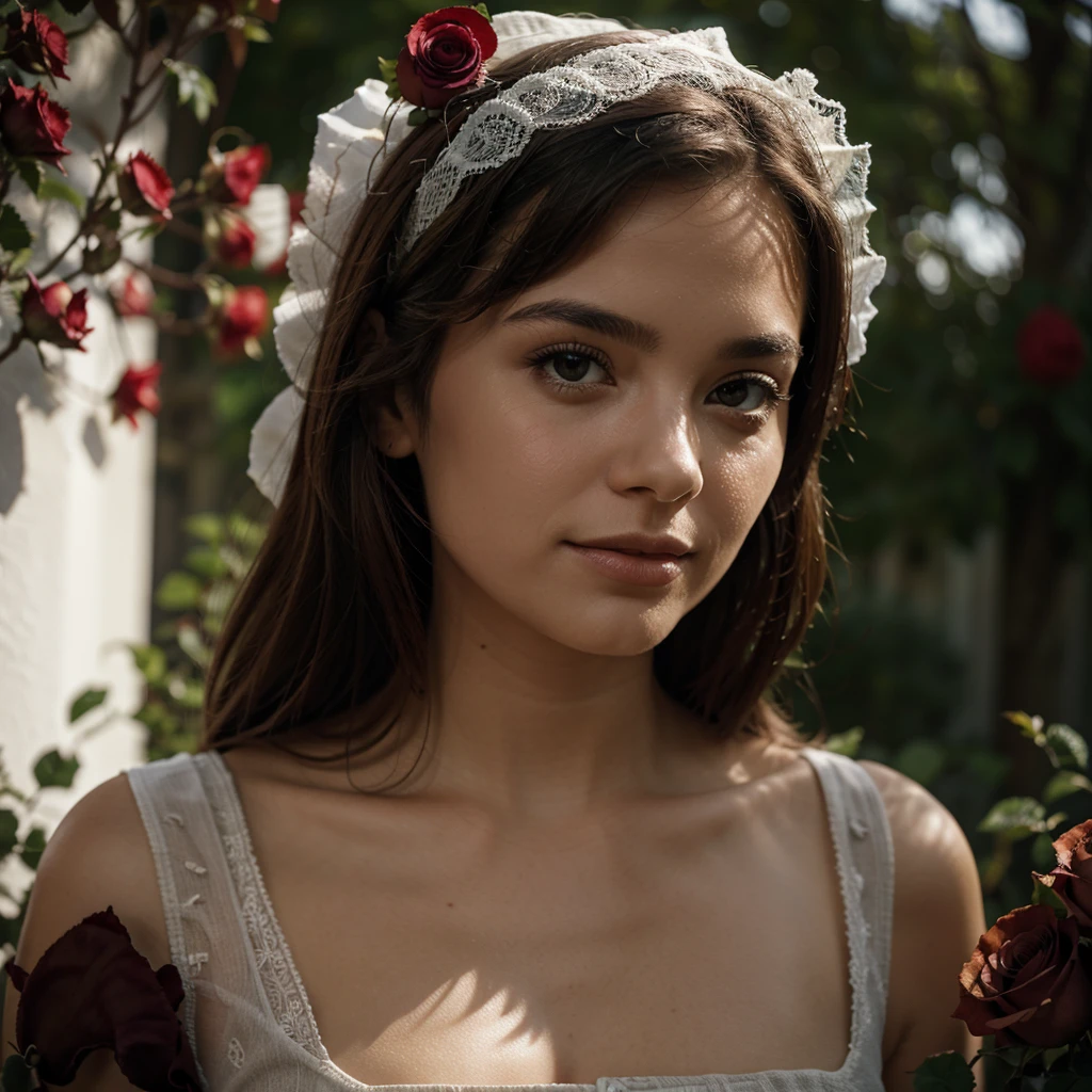 Some roses in one frem background blur
A man given a women