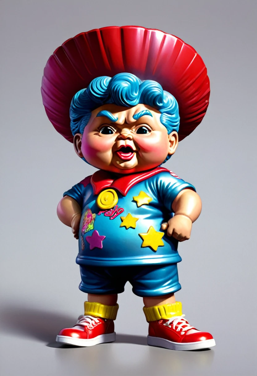 ((PLAY symbol, garbage pail kids style)), 3d cartoon, high quality, detailed,