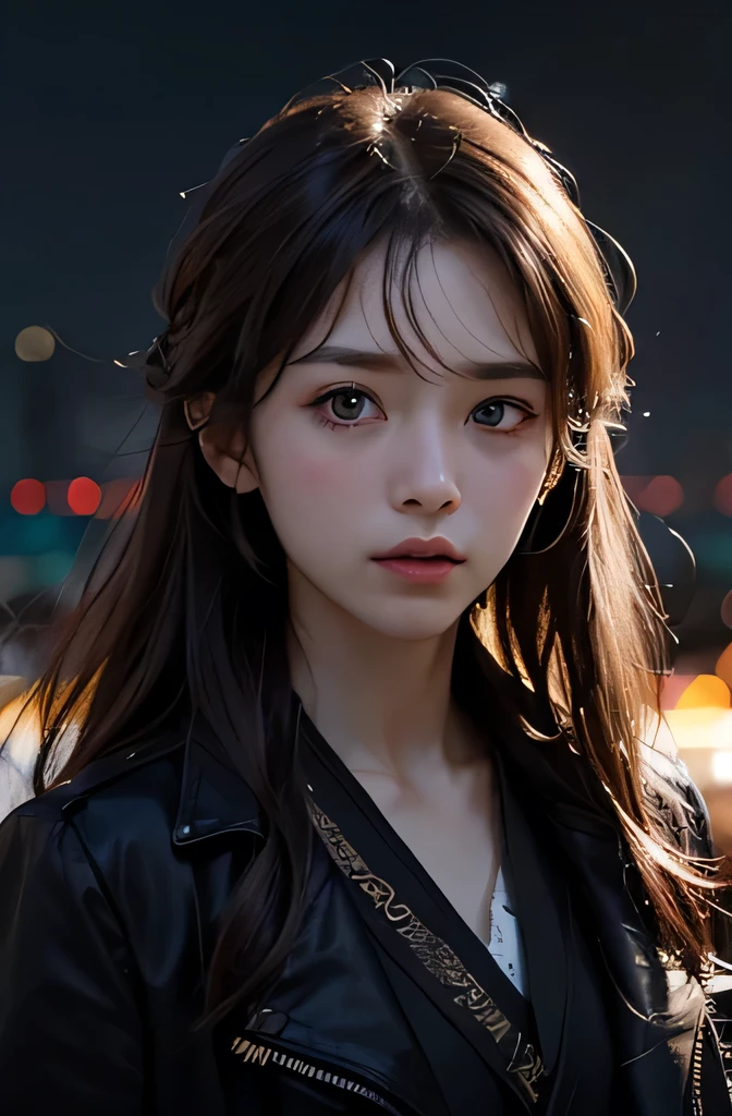 09:15:34 Expires in 13 daysBest quality、Highest quality、Professional portrait、Science fiction、His name is Hans Ode.、18-year-old male、French look、Blue Eyes、A glaring look、Brown Hair、Wild hairstyle((beard))、My parents divorced and I lived with my father、Rebellion against self-centeredness、Brave but reckless and shortsighted、A skilled fighter、The background is a blurred night view