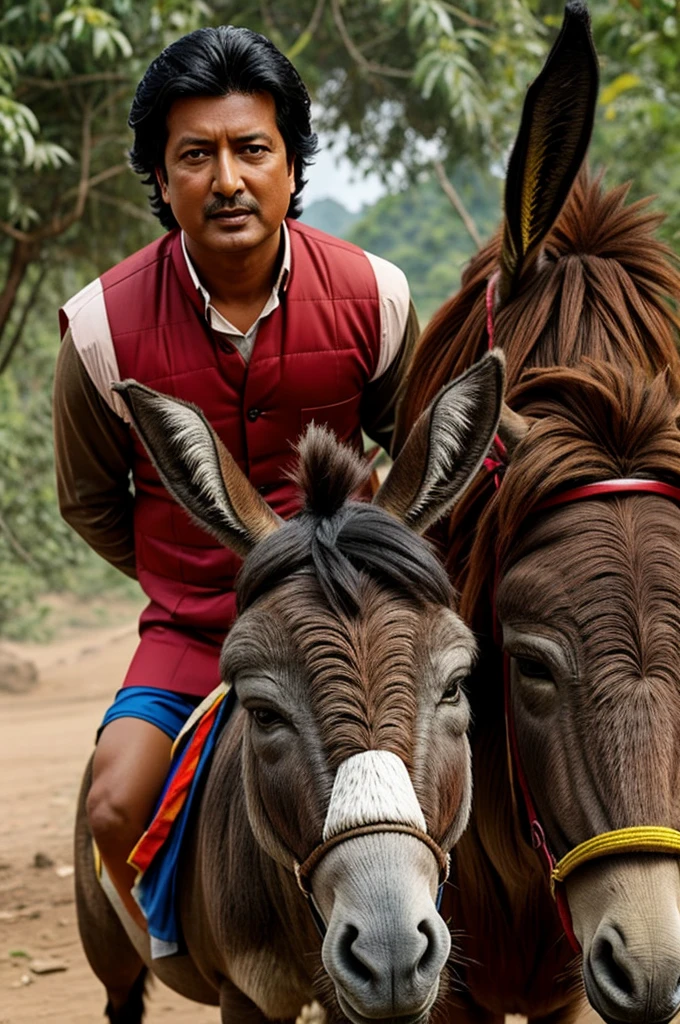 Rajesh hamal as an donkey 