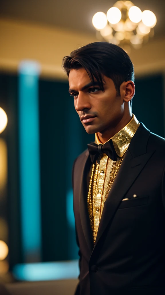 lack men with 'Gucci gold diamonds , 4:3, photo 12k resolution hash flash lighting, shot on ALEXA 65, Velvia 100 , underexposed, Voigtlnder Nokton 50mm f1.1, in the style of Martin Nikon Z 8 with Zoom Lens | with 24-120mm
Motion